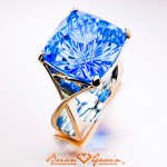 Brian Gavin's Designer Platinum and Topaz Ring