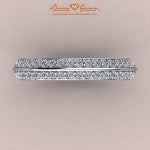 CAD Rendering of Brian Gavin's Knife Edge Diamond Pave Eternity Band