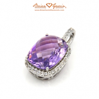 Brian Gavin Diamonds' Cushion Cabouchon Amethyst Pendant