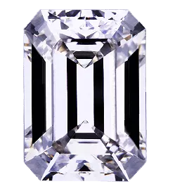 Photo of a single emerald cut diamond