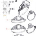 Step One Process Image - Example of a drawing showing an idea for a ring