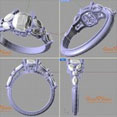 3D model of a custom engagement ring