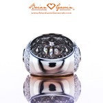 5 Stone Signature Cushion Cut Custom Platinum Ring by Brian Gavin