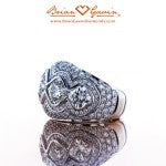 5 Stone Signature Cushion Cut Custom Platinum Ring by Brian Gavin