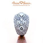 5 Stone Signature Cushion Cut Custom Platinum Ring by Brian Gavin