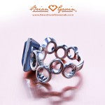 Topaz Bezel Set into Custom Platinum Ring by Brian Gavin