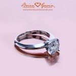 Brian Gavin Blue set in 14K White Gold 4 Prong Solitaire