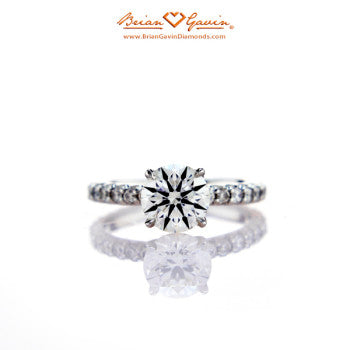 Fishtail Pave Engagement Ring with Novela Head