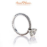 Fishtail Pave Engagement Ring with Novela Head