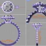 The CAD Drawing for Sarah's Halo Ring