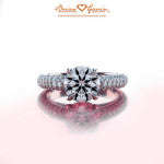 Kim Micro Pave Diamond Enagagement Ring