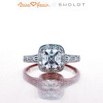 one carat asscher cut diamond engagement ring brian gavin sholdt designs palladium