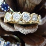 Elisa's Original Yellow Gold Diamond Band