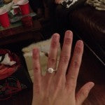 Alexa's Hand Picture of her Brian Gavin Diamond Engagement Ring