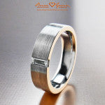 same-sex-wedding-ring-sets-for-men-brushed-gold-with-diamond