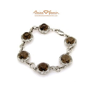 smoky-quartz-silver-bracelet-brian-gavin-colored-gem-collection