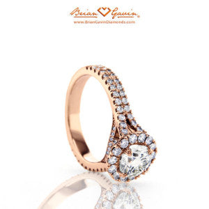 Where To Buy Rose Gold Engagement Ring Marcela Split Prong Halo Brian Gavin