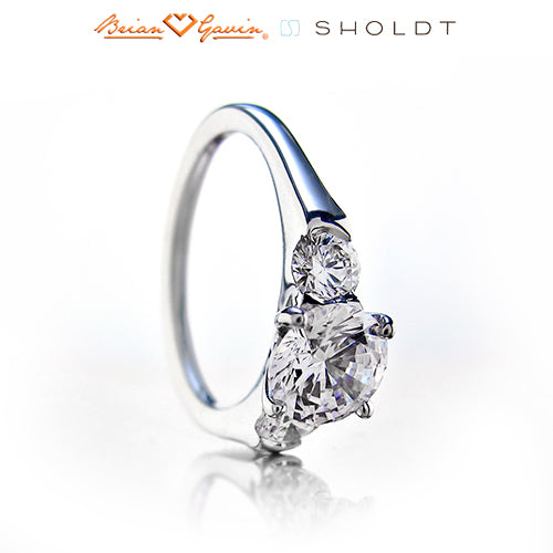 3-Stone Trellis Diamond Engagement Ring, 1026