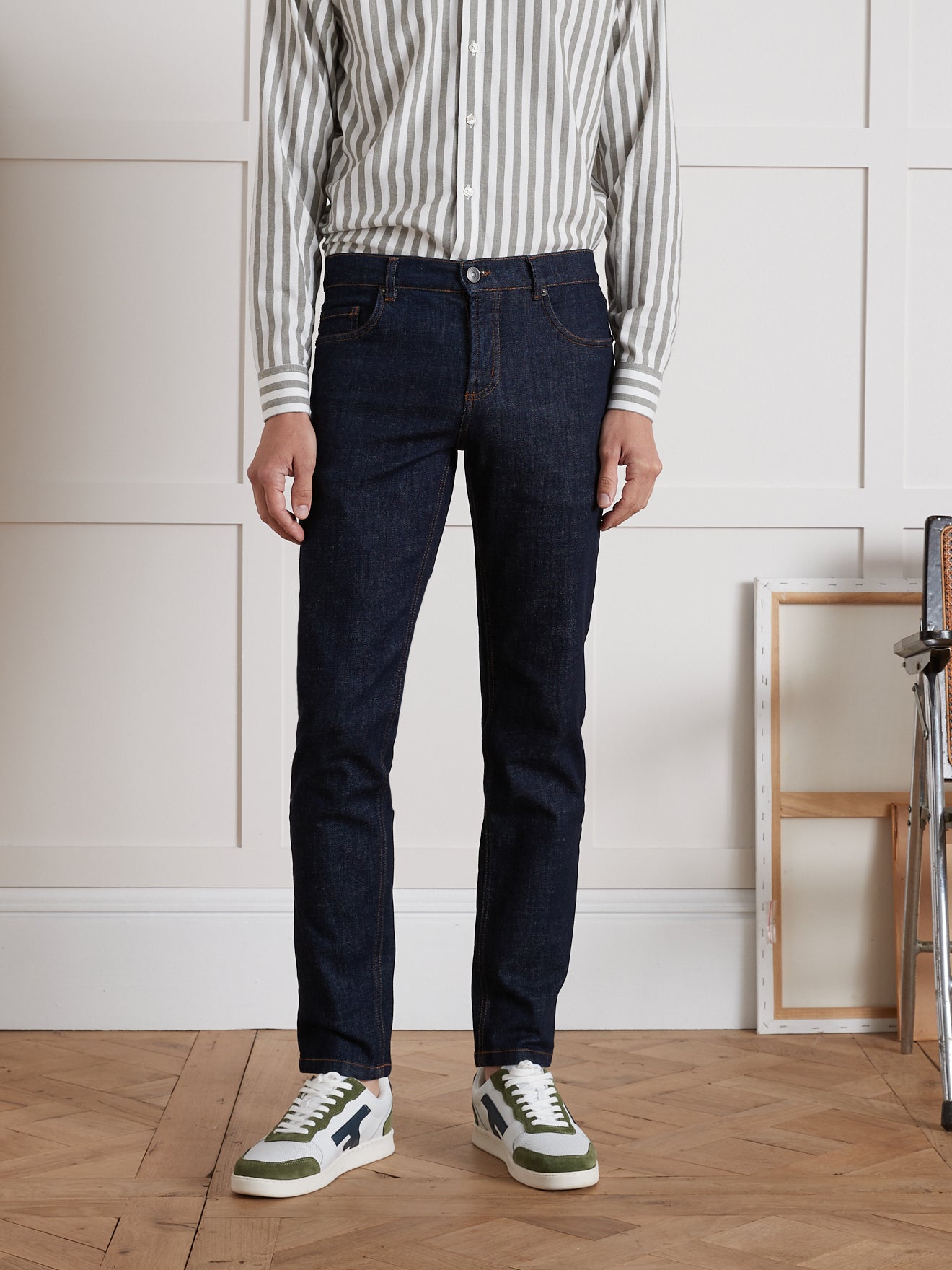 Jean regular homme - coton bio, délavage écoresponsable - 38