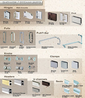 shower doors hardware & parts