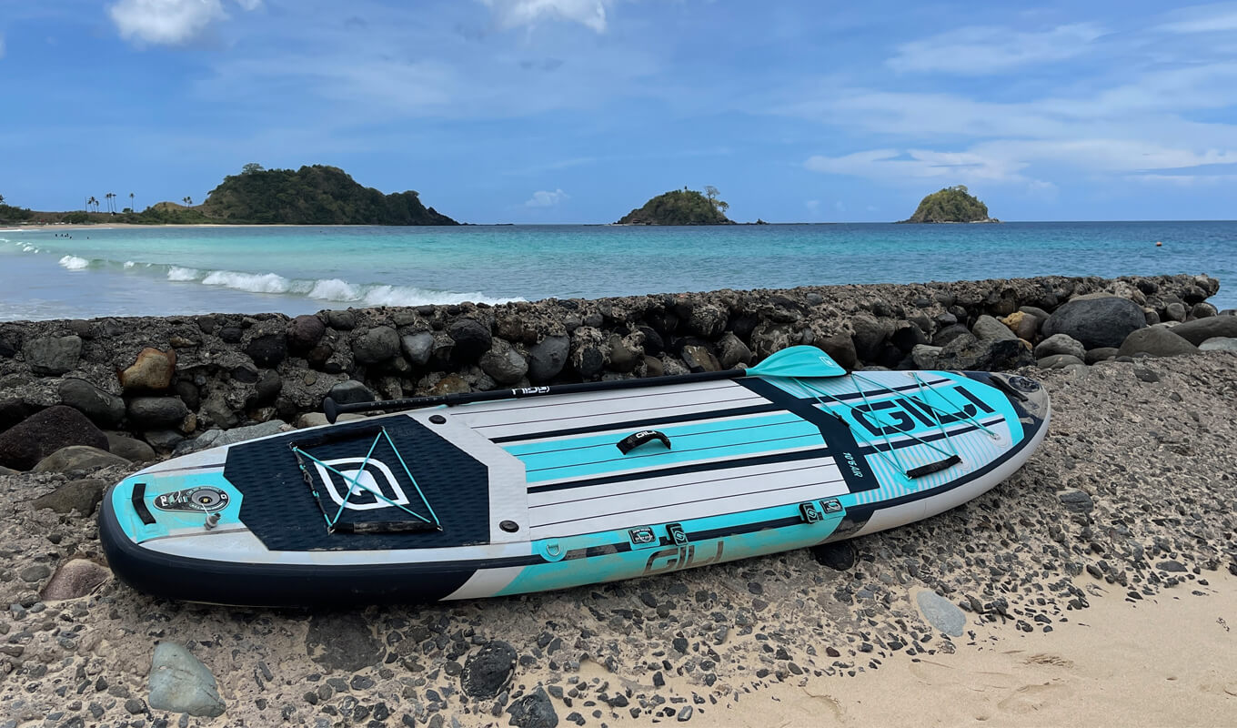 GILI Air inflatable paddle board on the beach