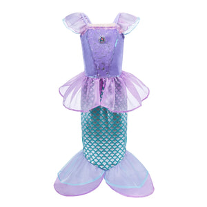 Purple Mermaid Princess Costume Dress For Girls - Princess Party Dresses