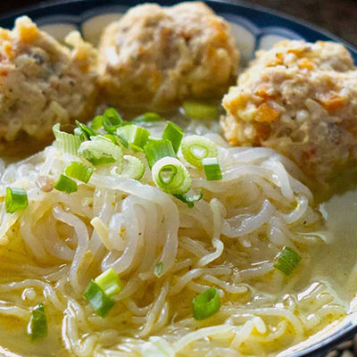 Keto Chicken Meatball Shirataki Noodles
