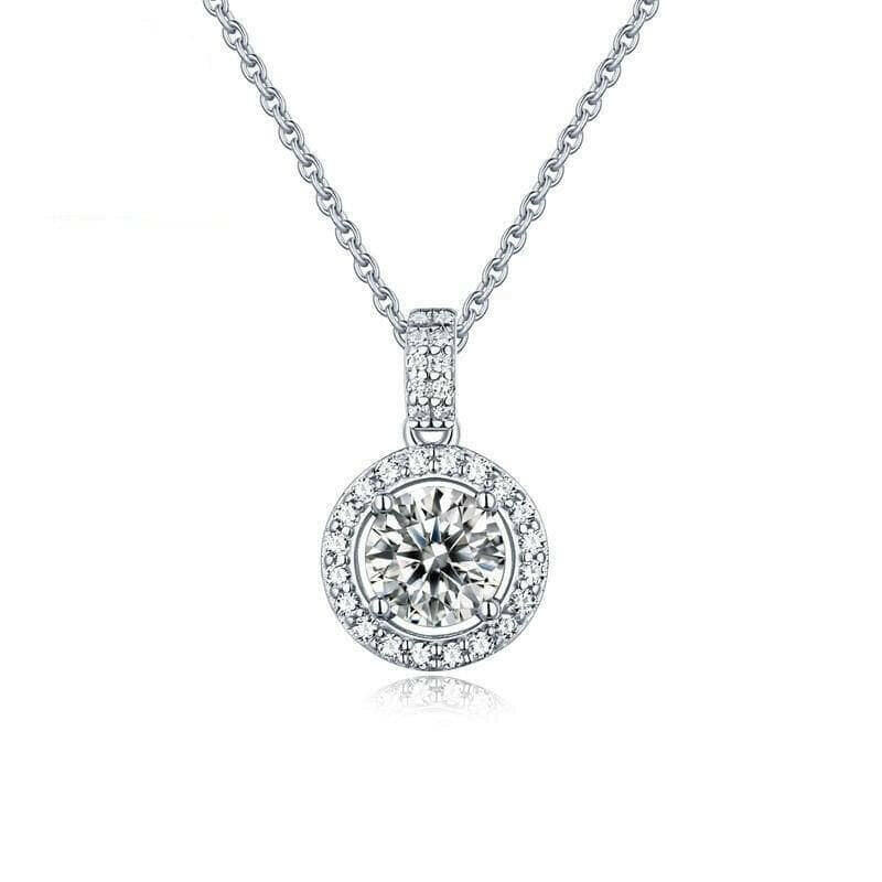 Twinkle Round-cut 1.0 ct Moissanite Necklace