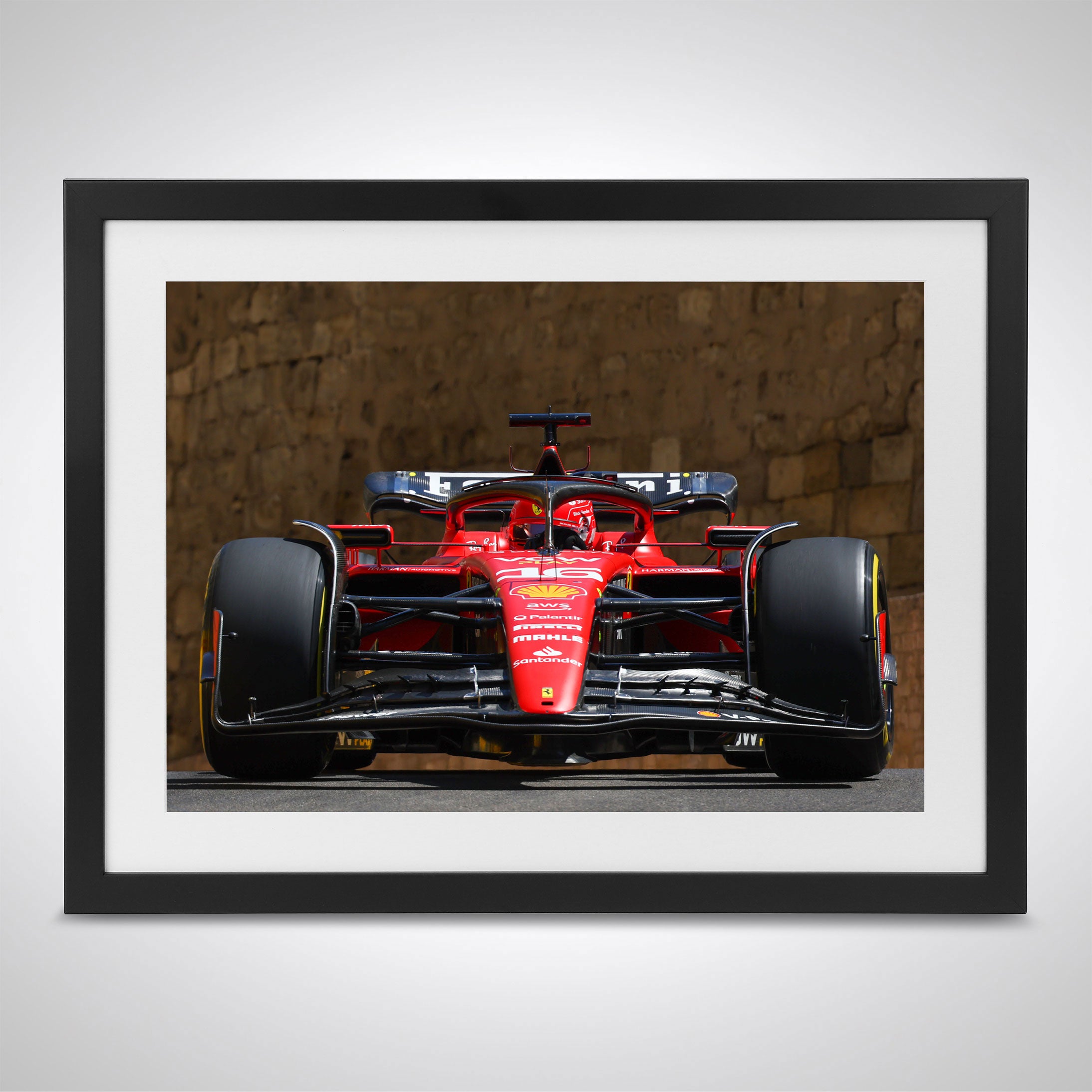 Charles Leclerc, F1 Poster, Canvas, Scuderia Ferrari, F1-75 Car