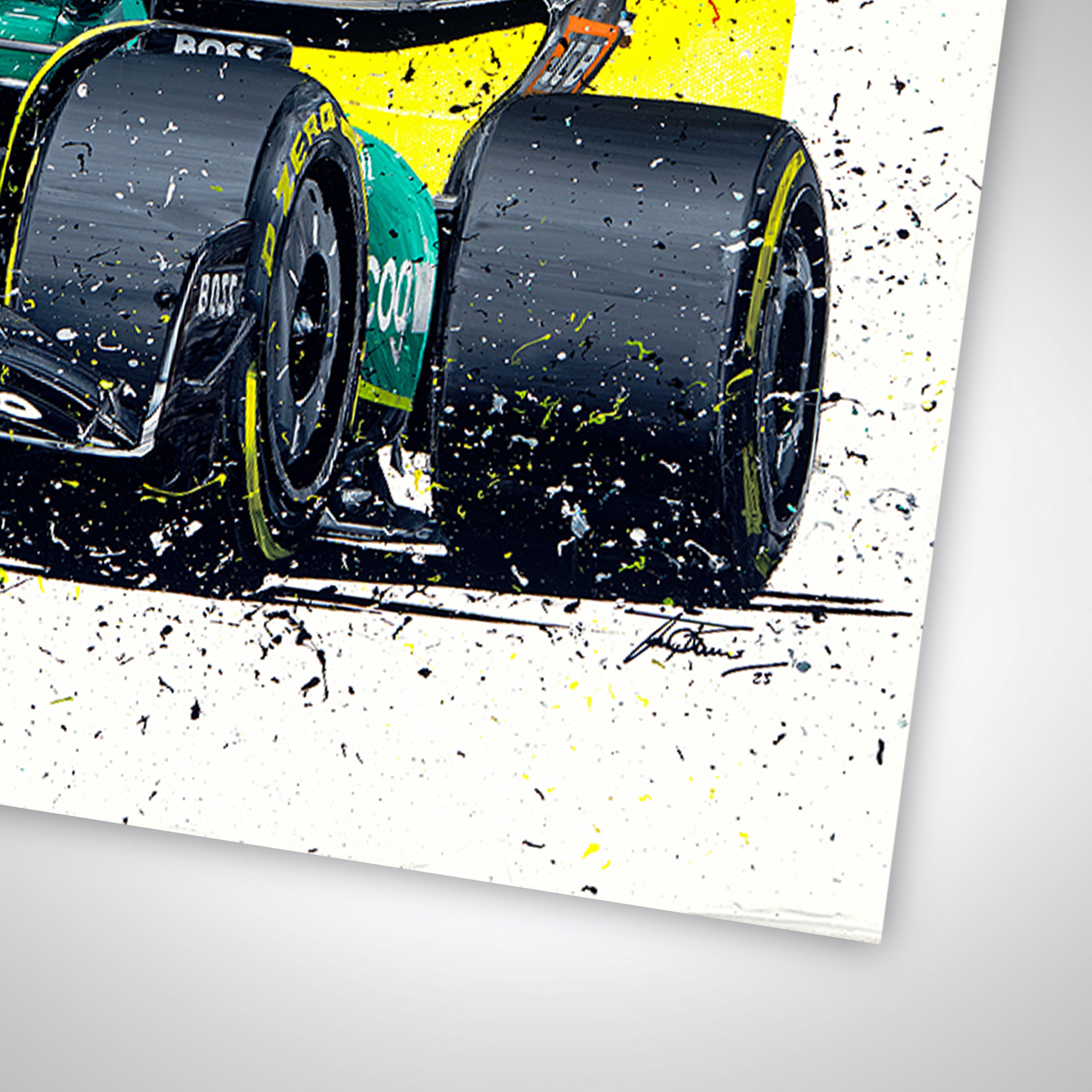 Spanish Prix Hand \'Win\' 2013 Embellished Grand Fernando Artwork Alonso