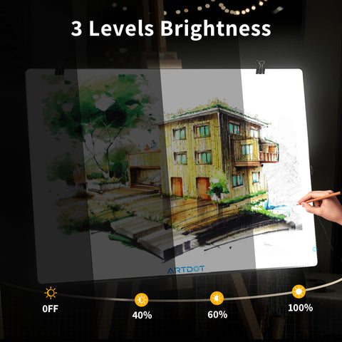 Light Pad has 3 Levels brightness
