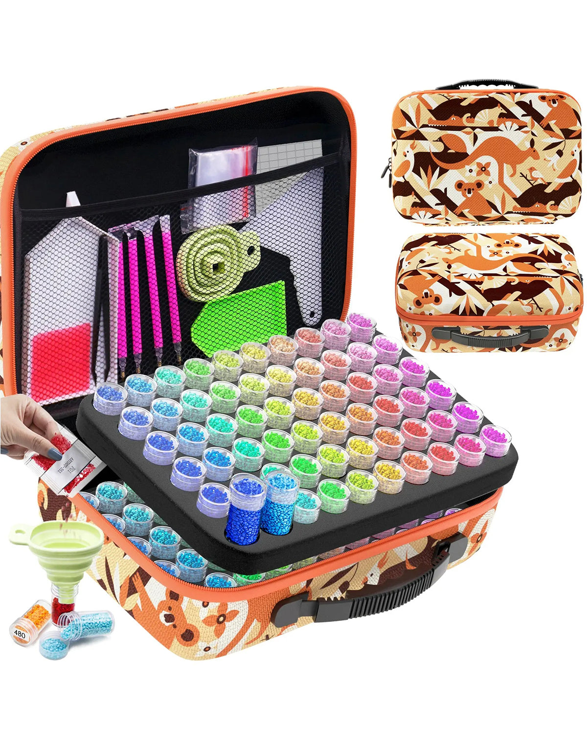 New Color 5D Diamond Painting Accessories Storage Box 7/15/30/60 Slot Beads  Storage Container Jar Zippered Case for DIY Diamand Painting