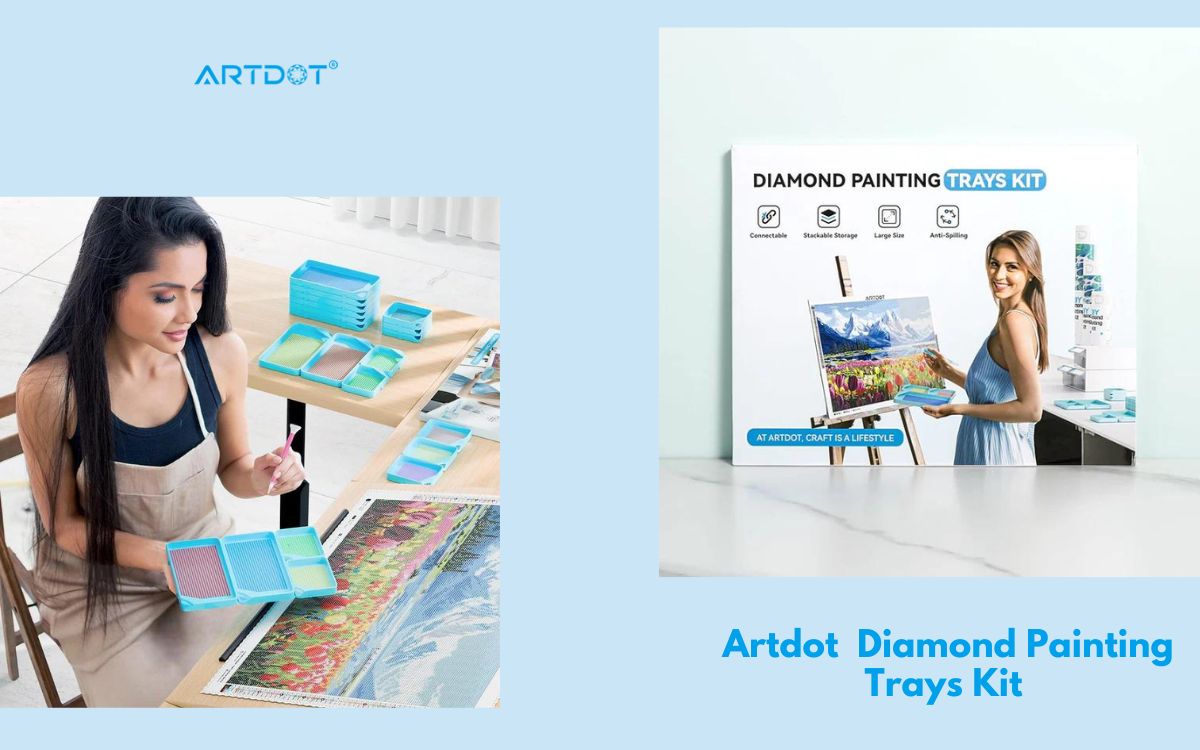 The crafter who using the diamond painting trays