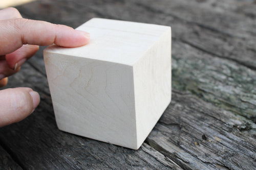 Set of 5 unfinished wooden cubes (blocks) 20x20 mm, 25x25, 35x35, 45x4 –  GeniusesOfWood
