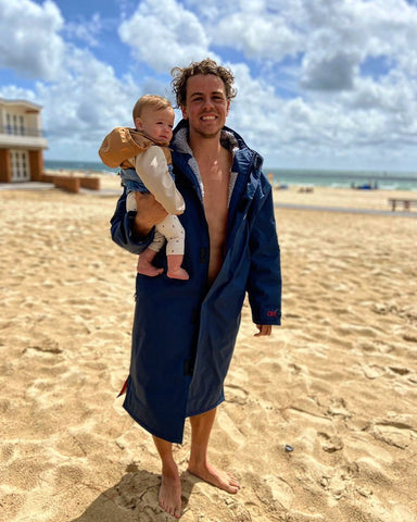 Take your D-Robe to the beach to keep warm post-surf 