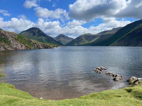 Walk around Wast Water in the Lake District and go for a wild swim to cool off