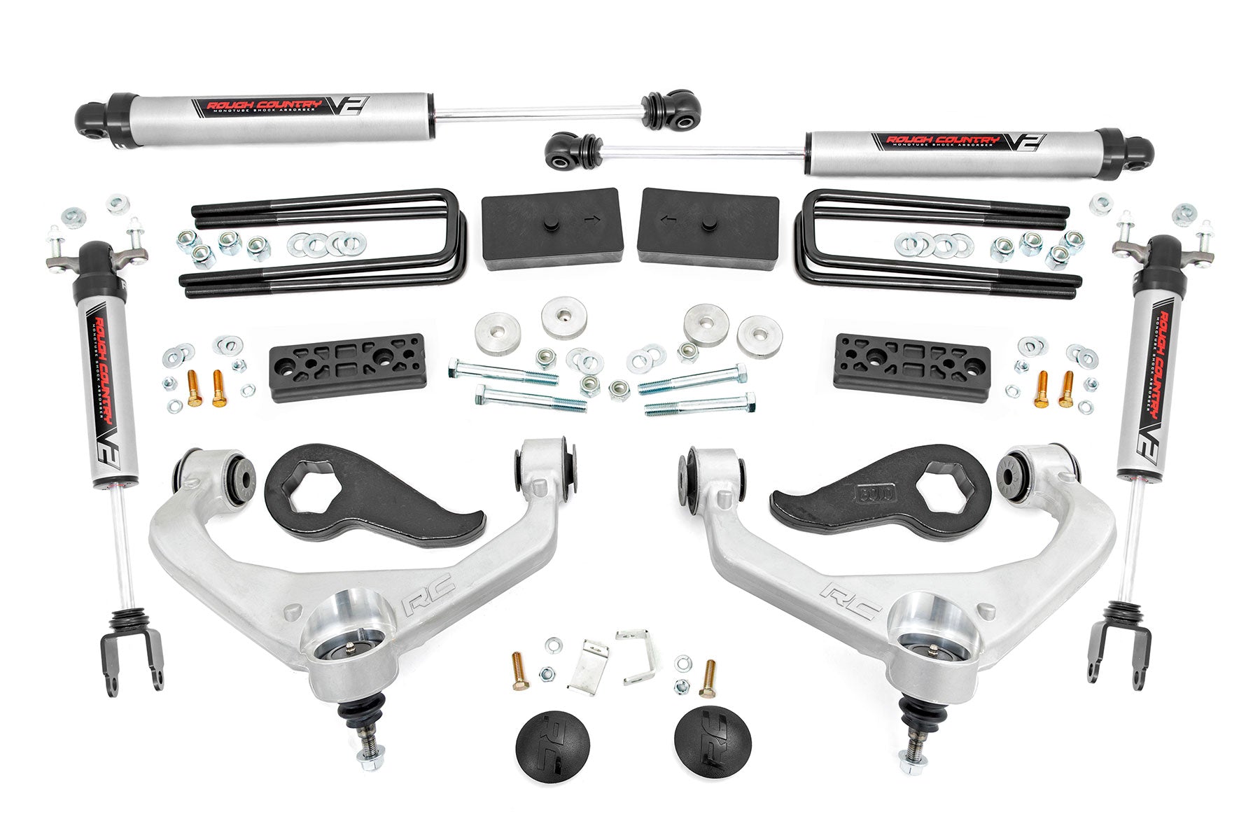 Rough Country (95730RED) 3.5 inch Lift Kit | Knuckle | Chevy/GMC 2500HD/3500HD (11-19)