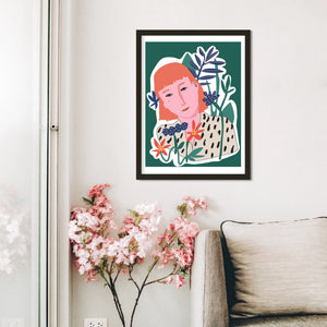 Abstract "The Garden Glamour" Minimalist Art - JOYIE