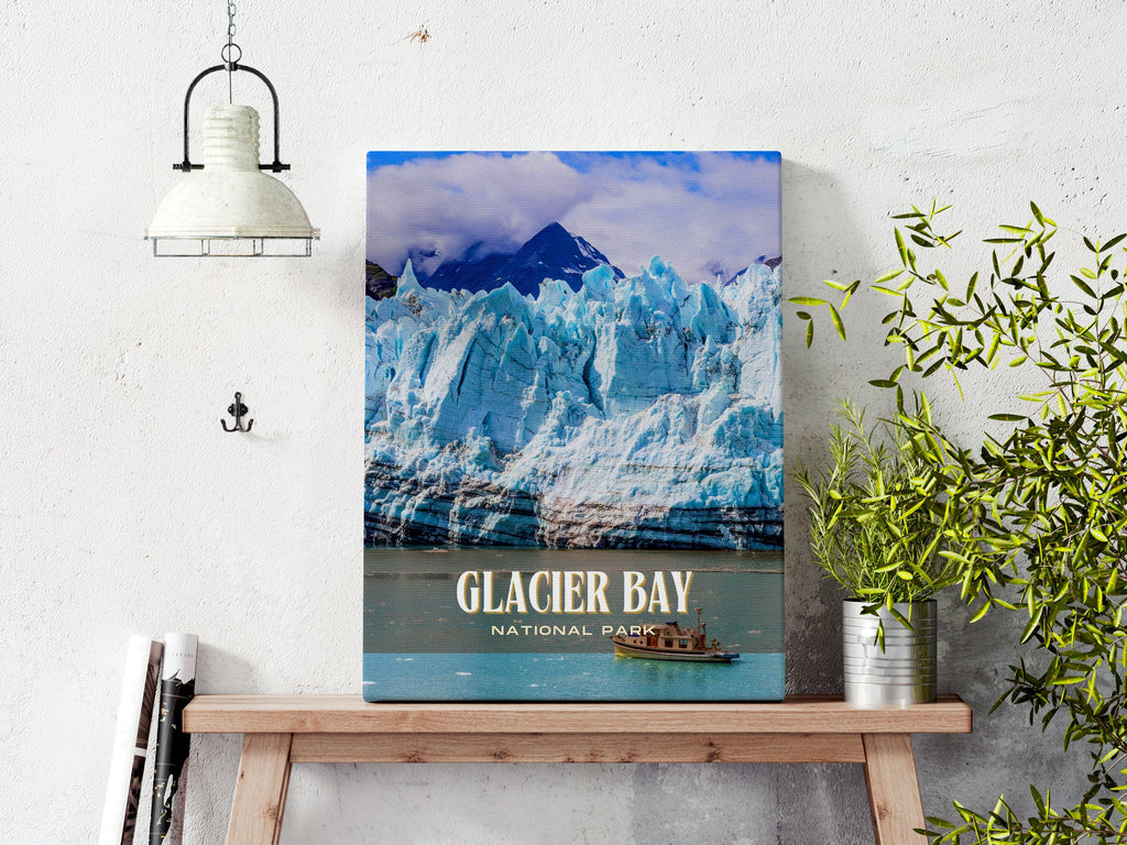 Glacier Bay National Park Retro Wall Art, Alaska, USA