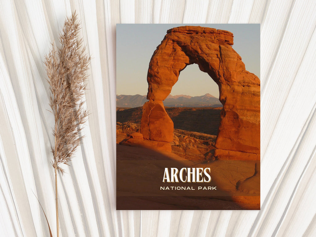 Arches National Park, Vintage Wall Art, Arches Canvas, Arches Framed Poster, Arches Photo, Arches Wall Decor, Utah Travel, USA Poster Print.
