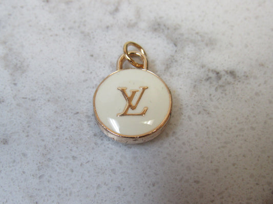 Louis Vuitton Zipper Pull Pendant, Round, Black, Gold, Double