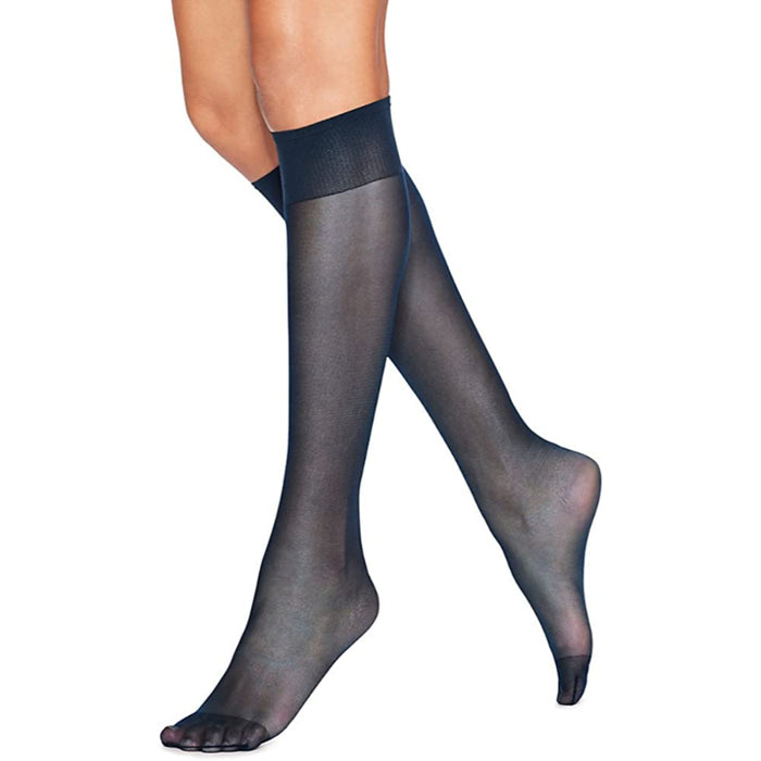 Pack Of 2 Silk Reflections Women's Knee High Reinforce Toe