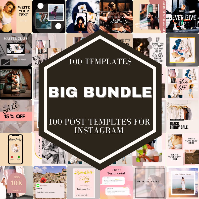 Download Big Bundle 100 Templates For Social Media Digital Box