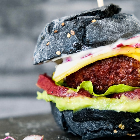 black burger bun detail