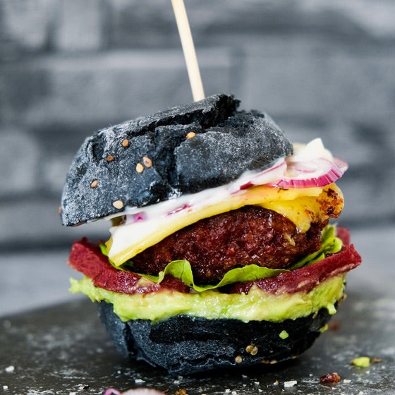 black burger bun recept