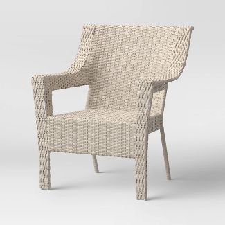 wicker stacking patio club chair