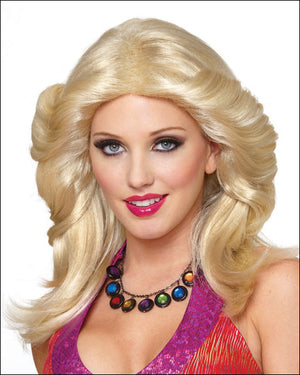 Unisex 80s Costume Wig by Franco in 1 - Black, Synthetic Hair Women's Wigs | Best Wig Outlet