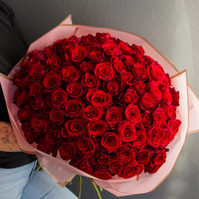 100 Red Rose Bouquet – Lex&Roses