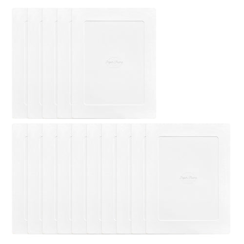 Monolike Paper Photo Frames 4x6 Inch White 20 Pack - Fits 4x6 Pictur