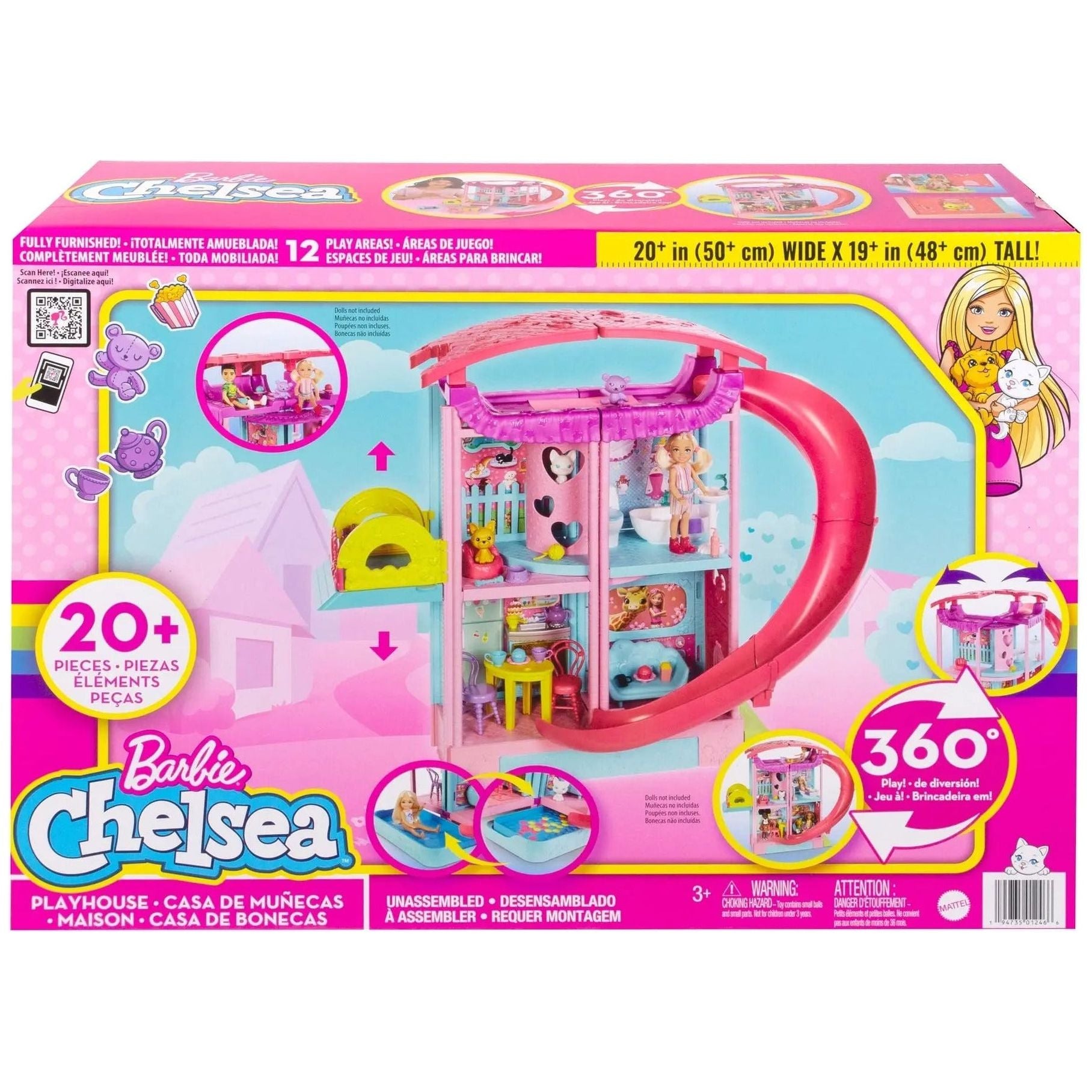 Barbie-Camping-Car 2 en 1 de Chelsea-Coffret